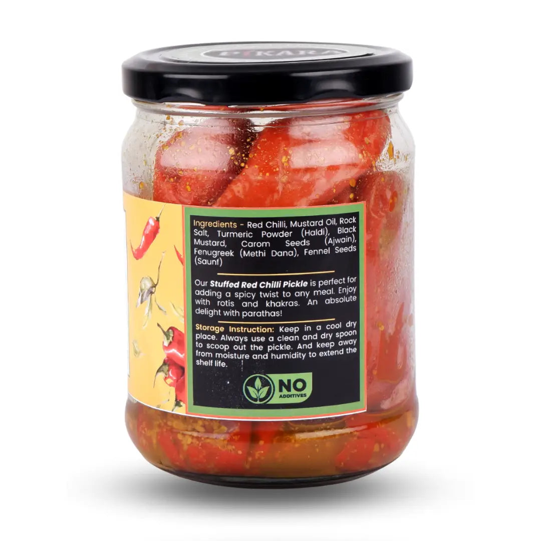 Stuffed Red Chilli Pickle | भरवां लाल मिर्च का अचार