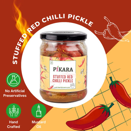 Stuffed Red Chilli Pickle | भरवां लाल मिर्च का अचार