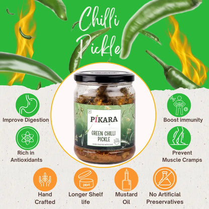 Stuffed Green Chilli Pickle | पंजाबी भरवां हरी मिर्च का आचार