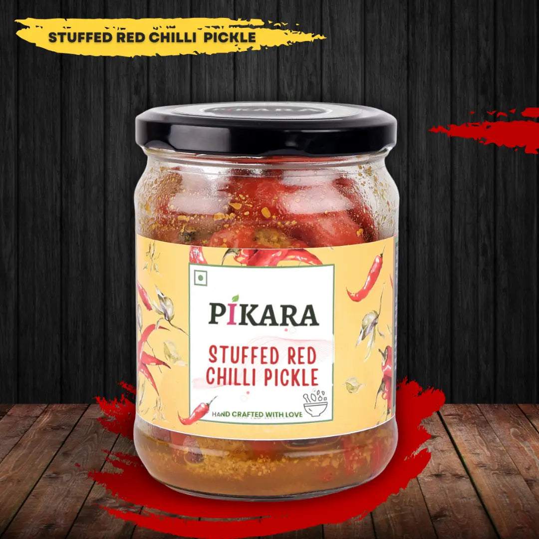 Stuffed Red Chilli Pickle | भरवां लाल मिर्च का अचार
