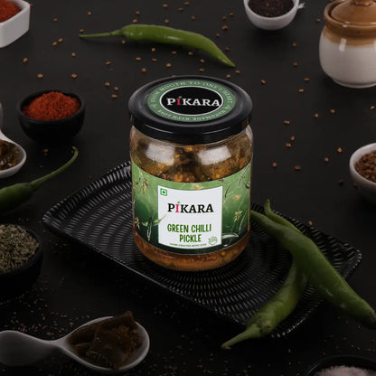 Stuffed Green Chilli Pickle | पंजाबी भरवां हरी मिर्च का आचार
